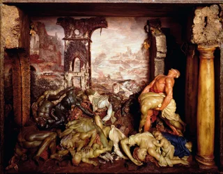 Italy, Florence, The Plague, wax sculpture