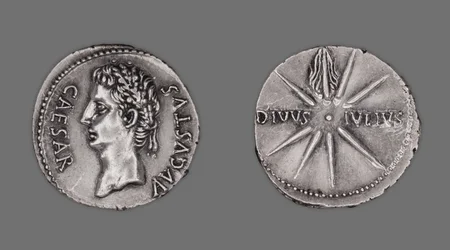 Denarius portraying Emperor Augustus, 19-18 BC