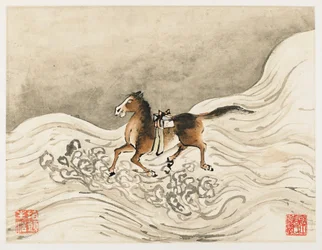 Finger painting, from an album of ten