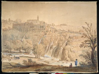 View of the Basilian Monastery at Grottaferrata, Rome