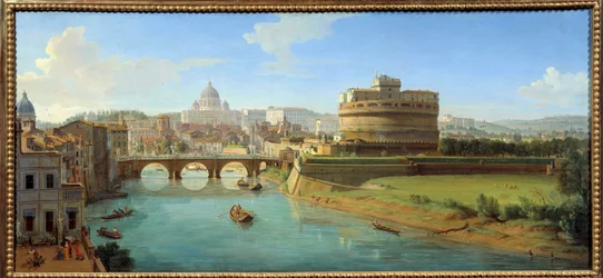 View of the Castle of Saint Angelo in Rome
