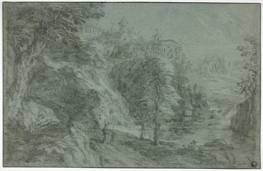 Italianate Landscape with Church on Cliff