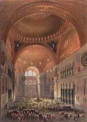 Interior of Haghia Sophia, Constantinople
