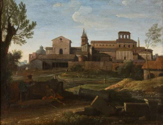 An Italianate Landscape with a View of Saint Giovanni in Laterano