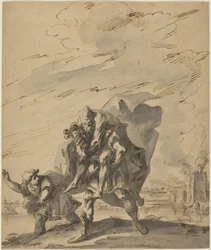Aeneas Carrying Anchises from Burning Troy, c.1733