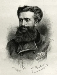 Portrait of Dr. Gustave Lebon (1841-1931) (engraving by G. Vuillier, to illustrate the story La Syria d