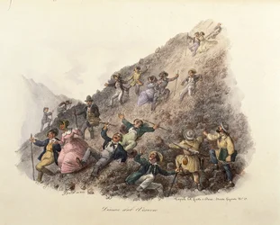 The descent of Mount Vesuvius