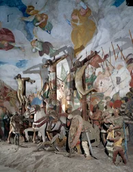 Crucifixion, Detail of Statues by Gaudenzio Ferrari, 38th Chapel, Sacred Mountain of Varallo Sesia, Piedmont, Italy
