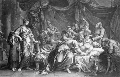 Andromache Bewailing the Death of Hector, engraved by Domenico Cunego