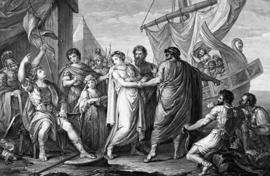 The Anger of Achilles for the Loss of Briseis, Engraved by Domenico Cunego, 1764