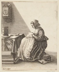 A Woman Pleating