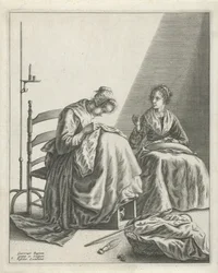 Two Women Sewing