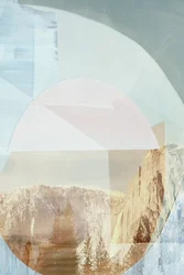 Abstract Mountain Waterfall