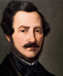 Portrait of the Italian Composer Gaetano Donizetti - Painting by Gennario Ruo, Naples Conservatorio di Musica San Pietro a Majella