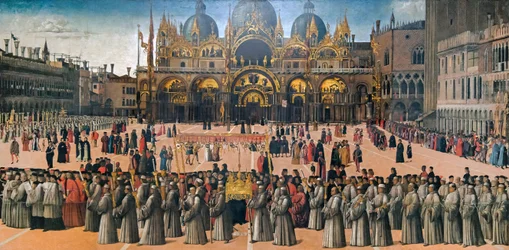 Procession in the Piazza San Marco in Venice