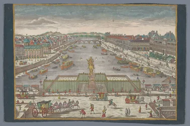 View of the Pont Neuf Over the Seine River in Paris, Looking Towards the Pont Royal