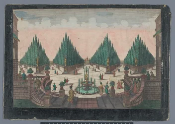 View of a Cypress Garden in Constantinople. View of the Cypress Garden