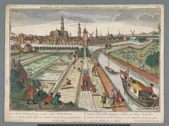 View of the Amsterdam Canal in Haarlem