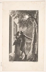 Illustration with Abduction at Night