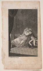 Illustration with a Loving Couple