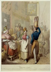 Tableau de Paris: Rue Montorgueil and Cafe Restaurant Le Rocher de Cancale