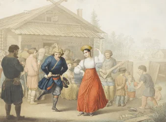 Merry-making Outside a Tavern