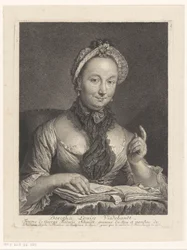 Portrait of Dorothée Louise Viedebandt, Wife of the Artist Georg Friedrich Schmidt (title on object: Dorothée Louise Viedebandt, Femme de George Frederic Schmidt)