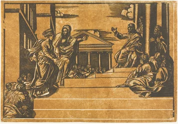 Martha and Magdalen Ascending the Steps of the Temple