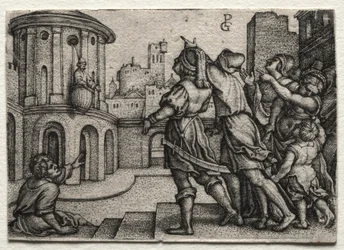 Virgil Hanging in a Basket, c.1541-42