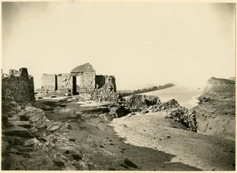 Temple Ruins, with Nile in Background, Qasr Ibrim, Egypt