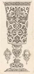Goblet with Base Decorated with Two Large Scallops
