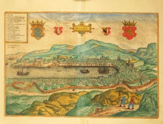 Bergen from Civitates Orbis Terrarum by Georg Braun