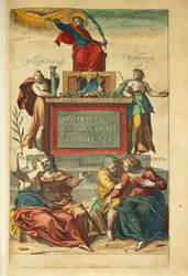 Frontispiece of volume IV depicting allegorical figures