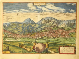 Map of Antequera from Civitates Orbis Terrarum