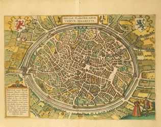 Map of Bruges from Civitates Orbis Terrarum