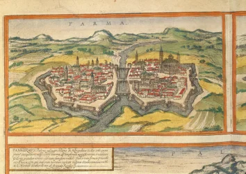 Map of Parma from Civitates Orbis Terrarum