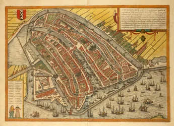Map of city from Civitates Orbis Terrarum