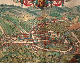 Serravalle Scrivia from Civitates Orbis Terrarum