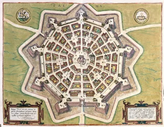 Palmanova, Udine Province, Italy (engraving)
