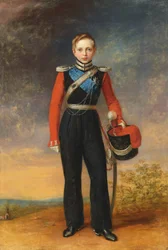 Portrait of Tsesarevich Alexander Nikolaevich in the uniform of the Leib Guard Black Sea Cossack squadron