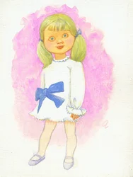 Little Girl with Bow, 1970s