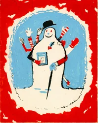 Snowman with many arms, 1970s