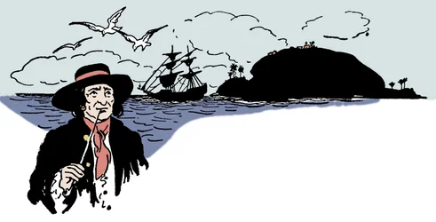 Representation of Turtle Island in the Caribbean Sea. Illustration from 