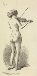 Nude Woman Playing the Violin
