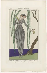 Journal des Dames et des Modes, Costumes Parisiens, 1913, No. 91: Taffeta Dress