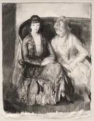 Emma and Marjorie on a Sofa