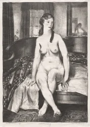 Morning, Nude on Bed, Second Stone