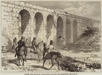 Accident with the North Warwickshire Foxhounds near Kenilworth