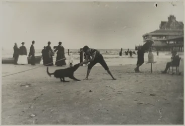 Boy and Dog, Iron Pier, Coney Island, Brooklyn