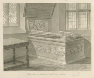 Ellastone Church - Monument to Sir John Fleetwood, 1841